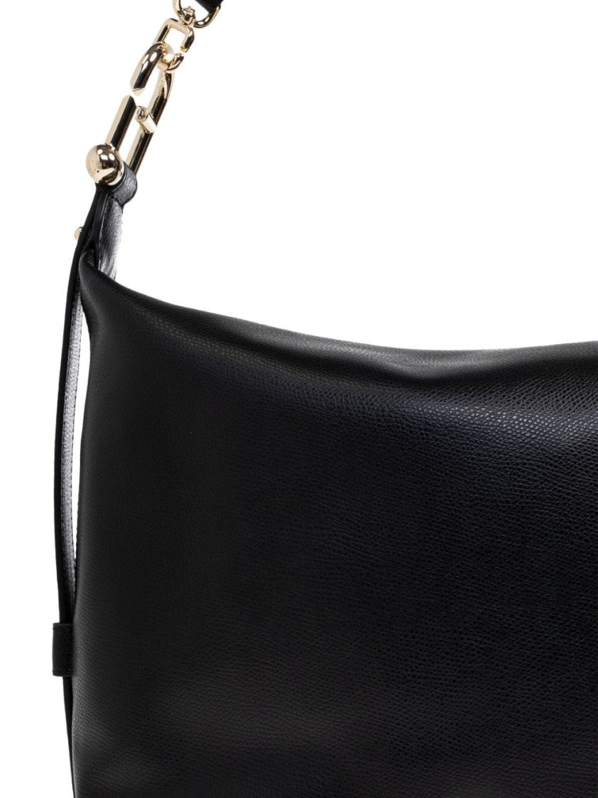 Furla Rectangular Leather Handbag With Gold Hardware Accents