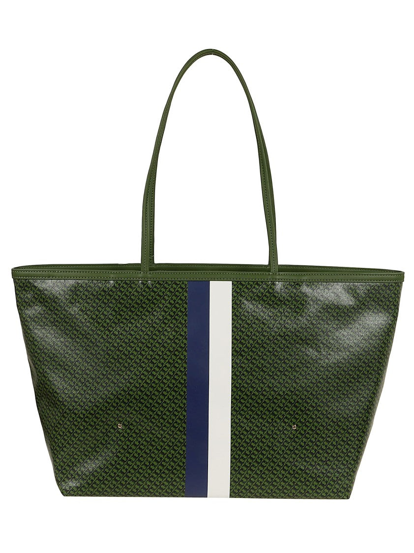 Tory Burch Racer Tote Bag With Bold Contrasting Stripes
