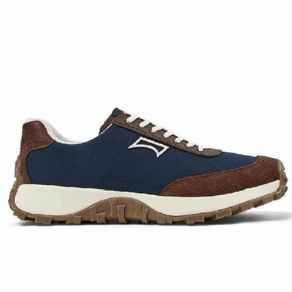 Camper Navy Blue Nubuck Trail Sneakers With Vibram Sole