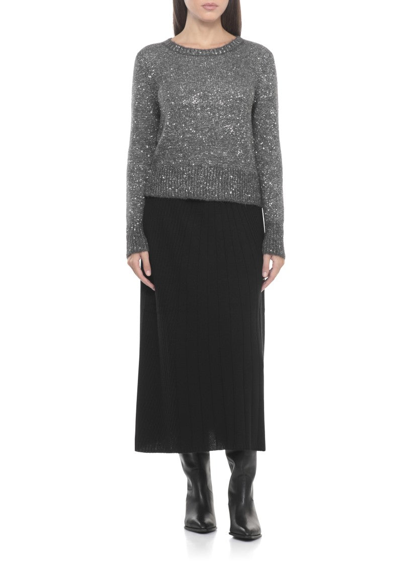 D. Exterior Grey Wool And Alpaca Sweater