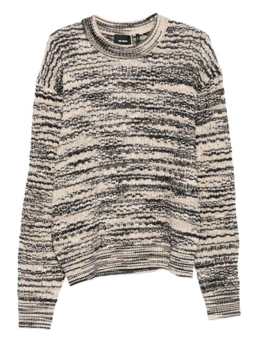 Axel Arigato Textured Knit Crew Neck Sweater With Long Sleeves
