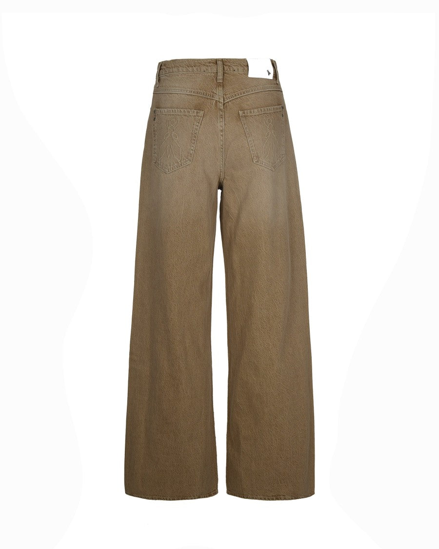 Patrizia Pepe Low-Rise Beige Jeans