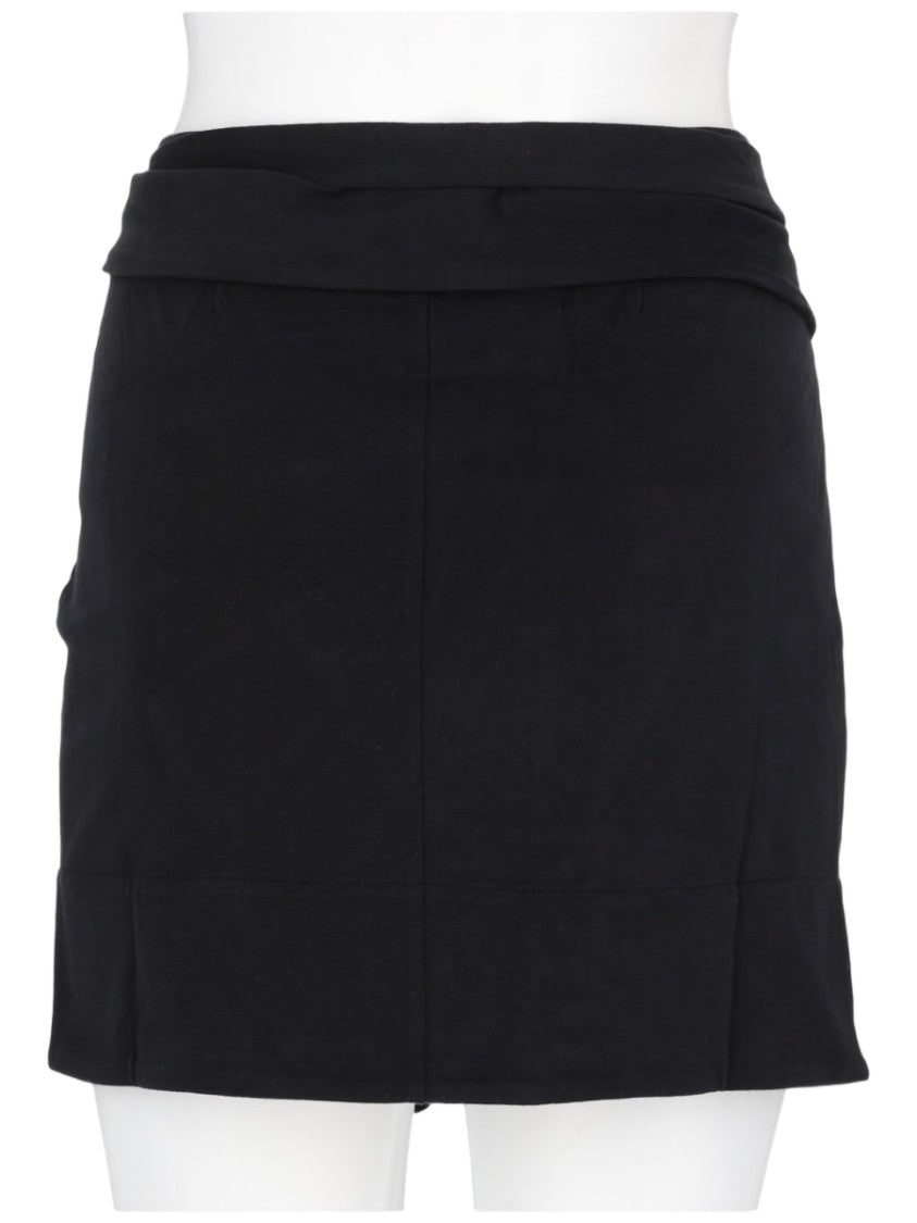 Isabel Marant Wrap-Style Black Skirt With Front Tie Detail
