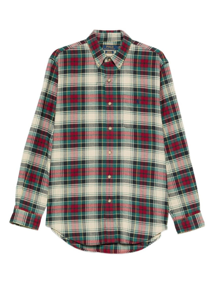 Polo Ralph Lauren Classic Plaid Button-Up Shirt With Curved Hem