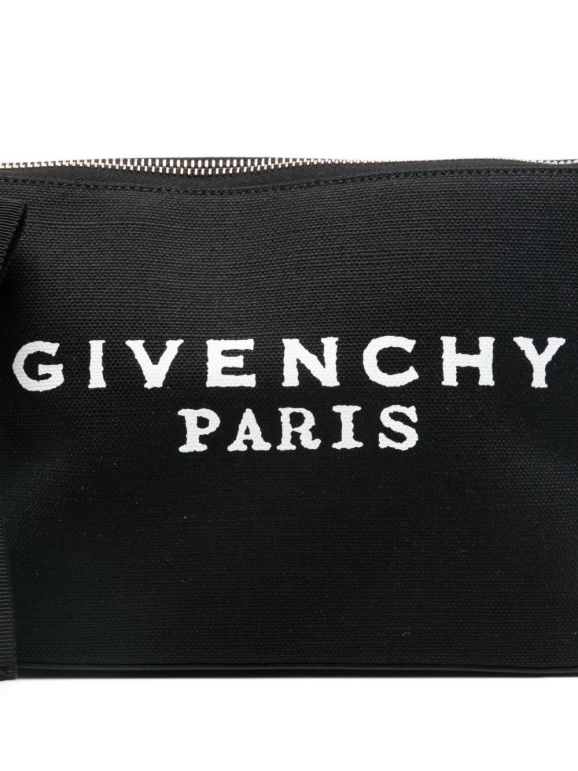 Givenchy Rectangular Black Pouch With Decorative Bow