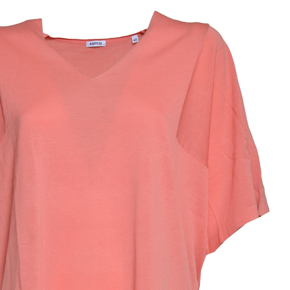 Aspesi Coral Cotton Silk Knit T-Shirt