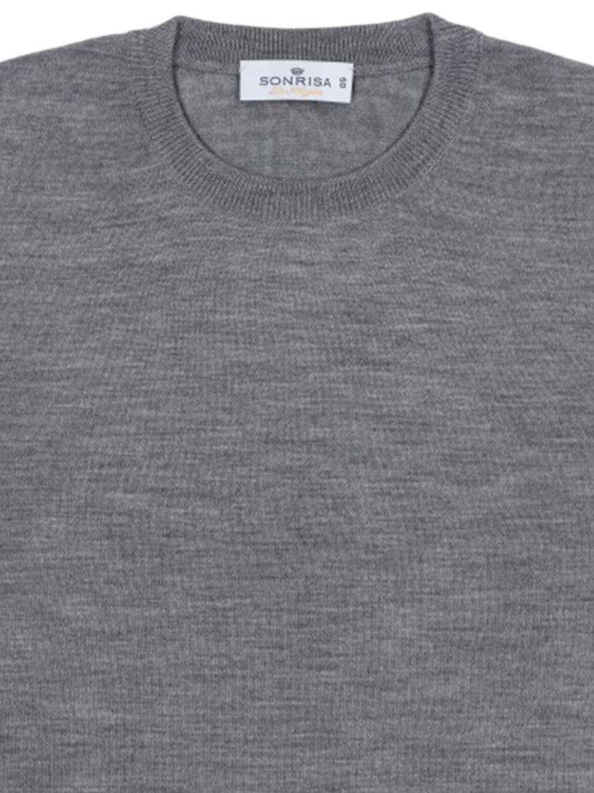 Sonrisa Grey Maglieria Classica Crew Neck Sweater