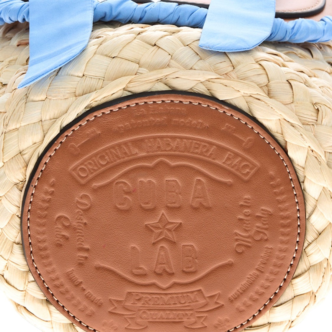 Cuba Lab Habanera Leather And Rafia Bag