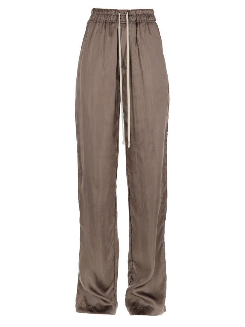 Rick Owens Black Dietrich Cupro Drawstring Pants