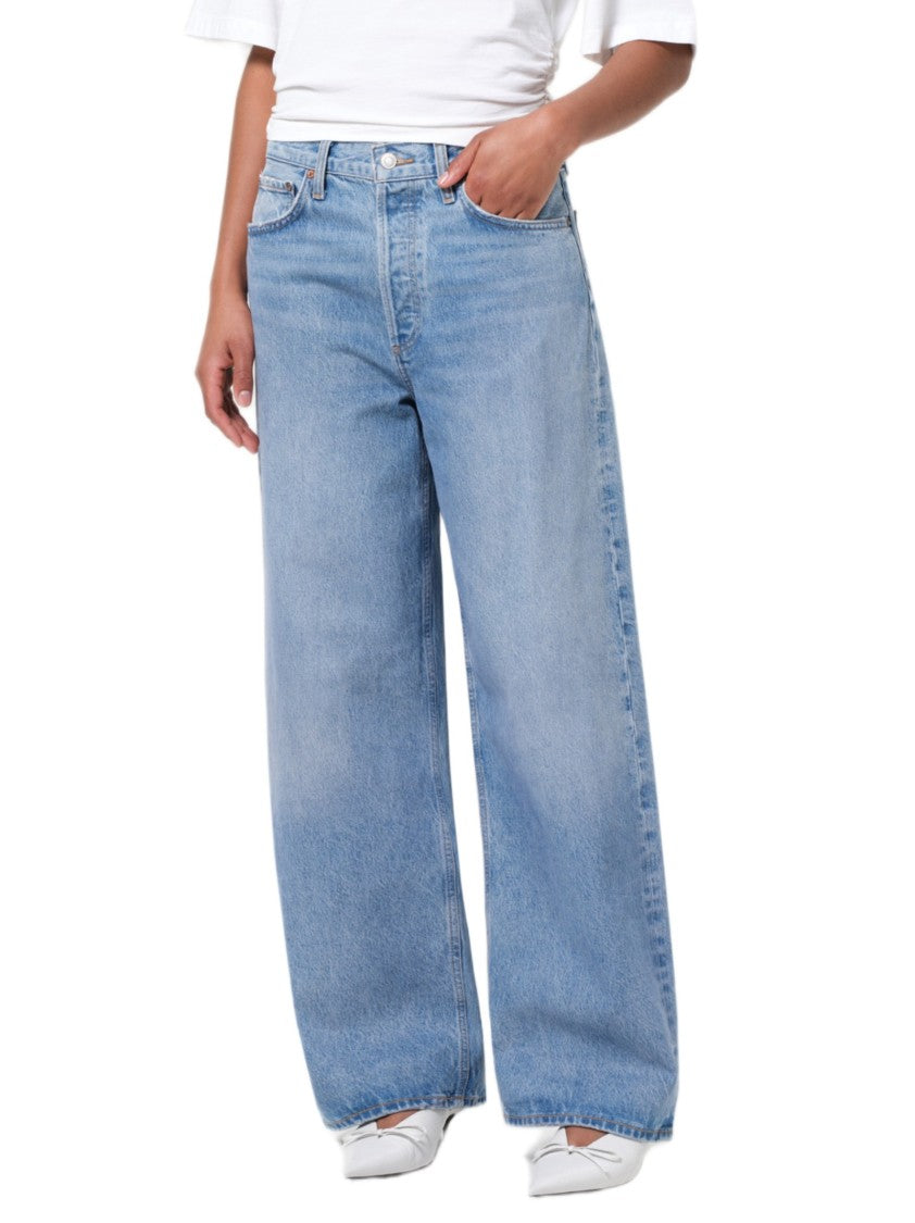 Agolde Baggy Fit Jeans With Medium Rise And Five-Pocket Design