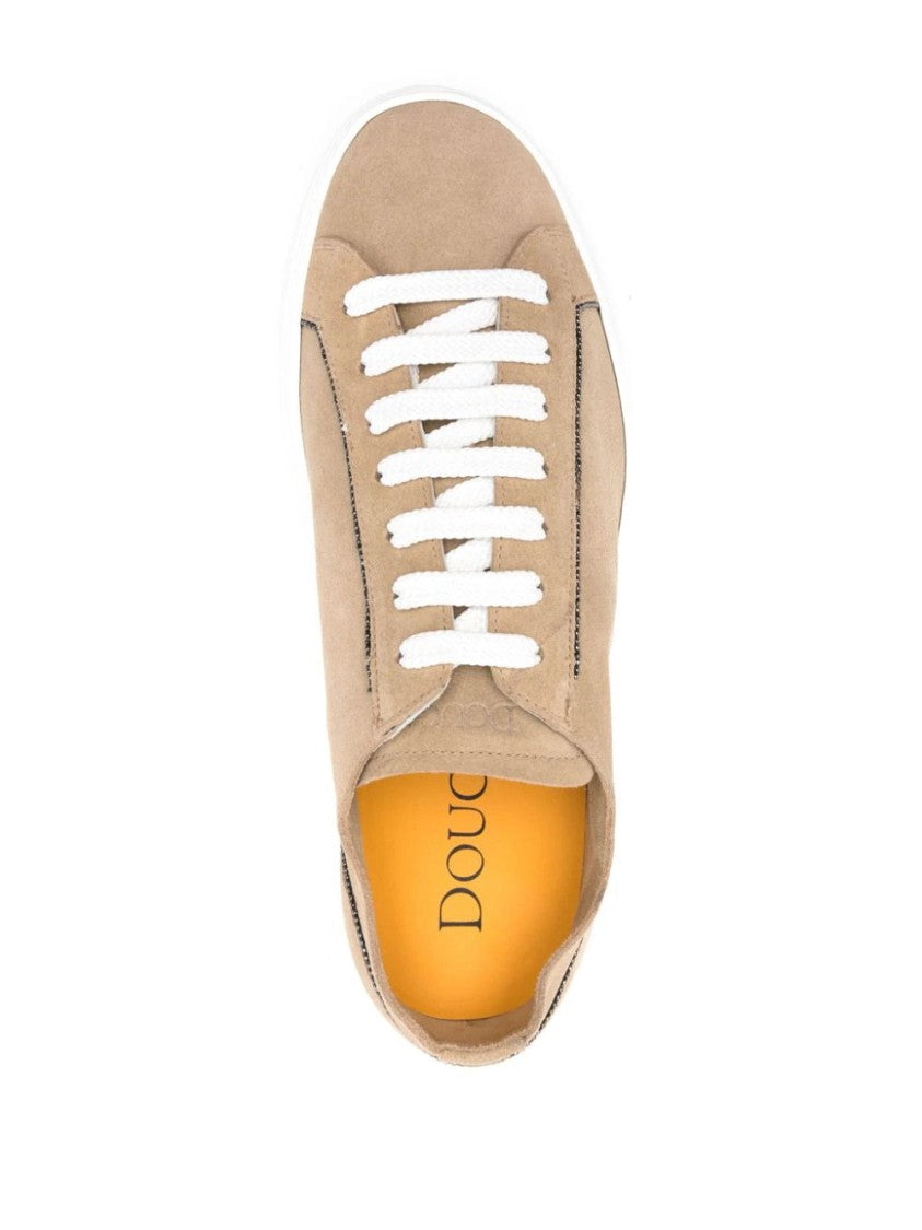 Doucal's Monili Chain-Detail Suede Sneakers