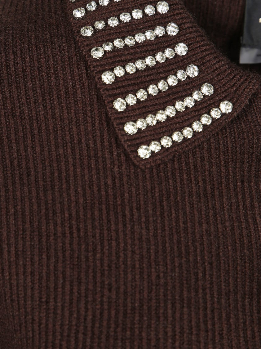 Pinko Emilia Blend Sweater With Rhinestones