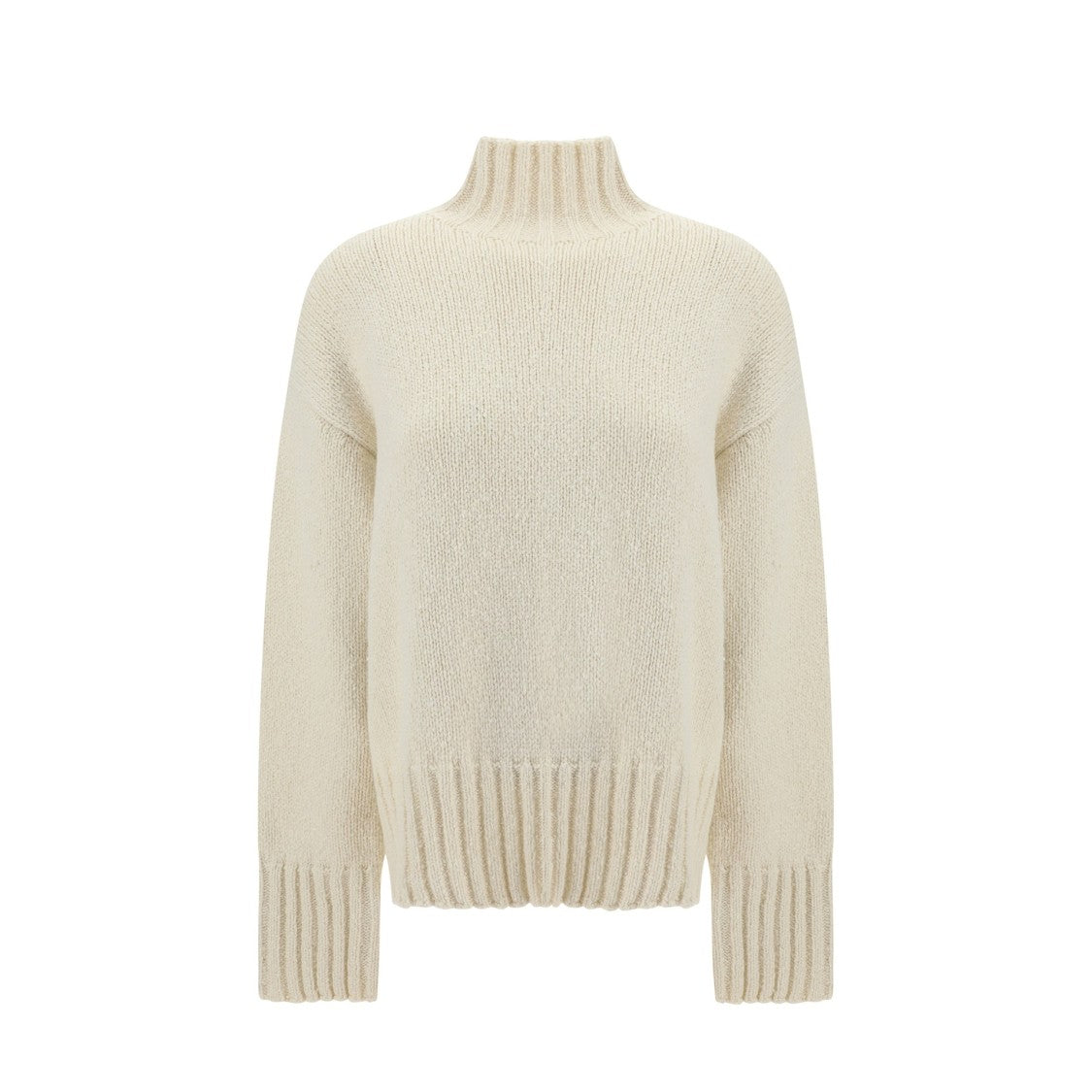Jil Sander Wool And Silk Sweater With High Neck
