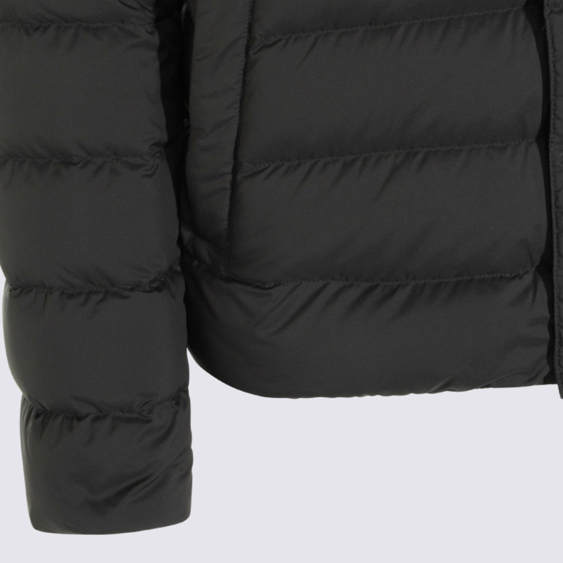 Herno Minimalist Black Puffer Jacket With Quilted Padding