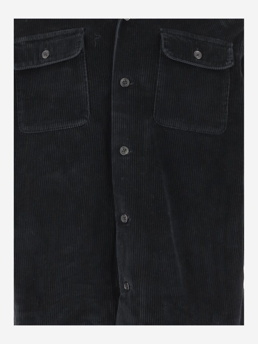 Polo Ralph Lauren Cotton Velvet Shirt With Classic Collar And Textured Detailing