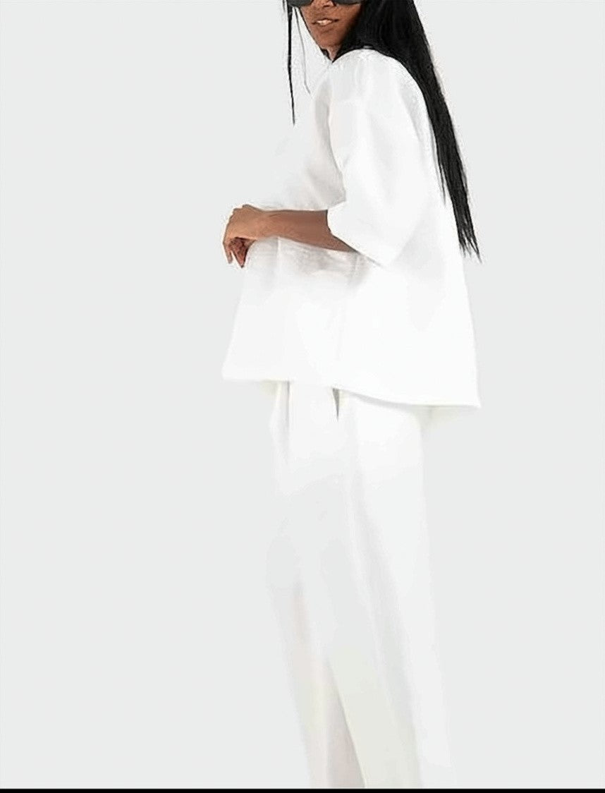 Boss White Bacres Back Button T-Shirt