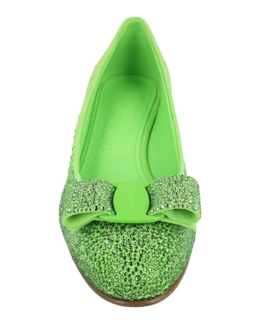 Ferragamo Vara Crystal-Embellished Pumps - Narrow Width