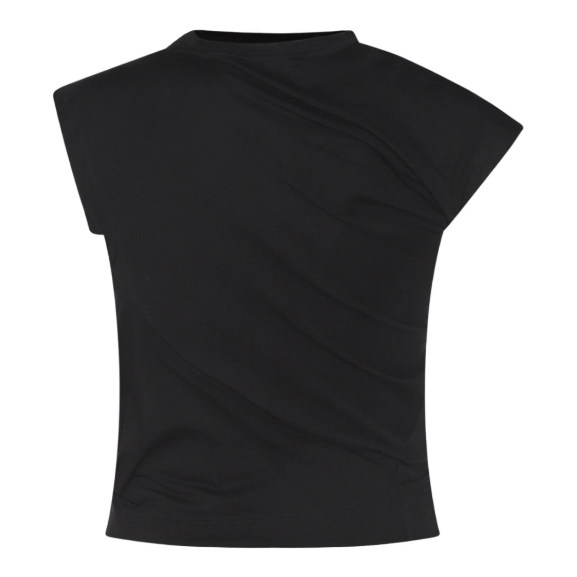 Vivienne Westwood Asymmetrical Black Top With High Neckline