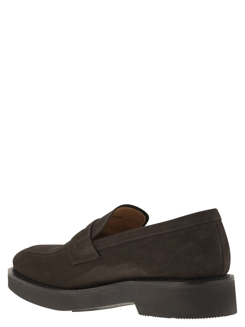 Church's Suede Calfskin Moccasin With Tapered Silhouette