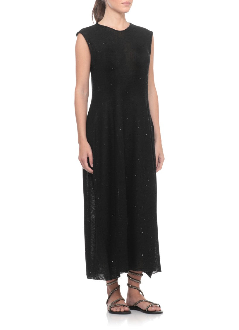 Antonelli Firenze Midi Dress With All-Over Sequin Embellishment