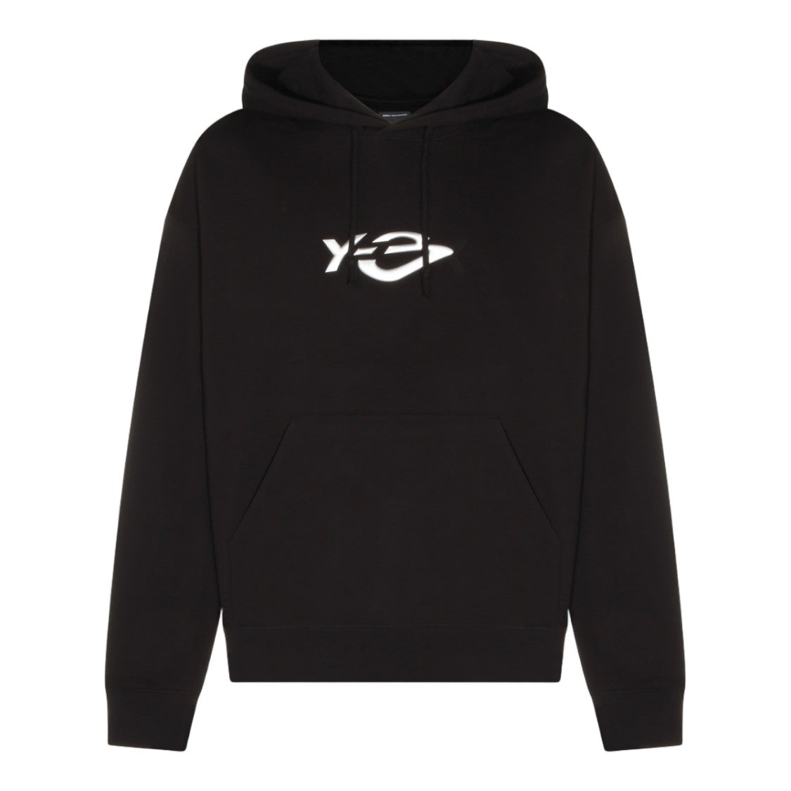 Y-3 Front Kangaroo Pocket Hoodie With Drawstring And Bold Logo