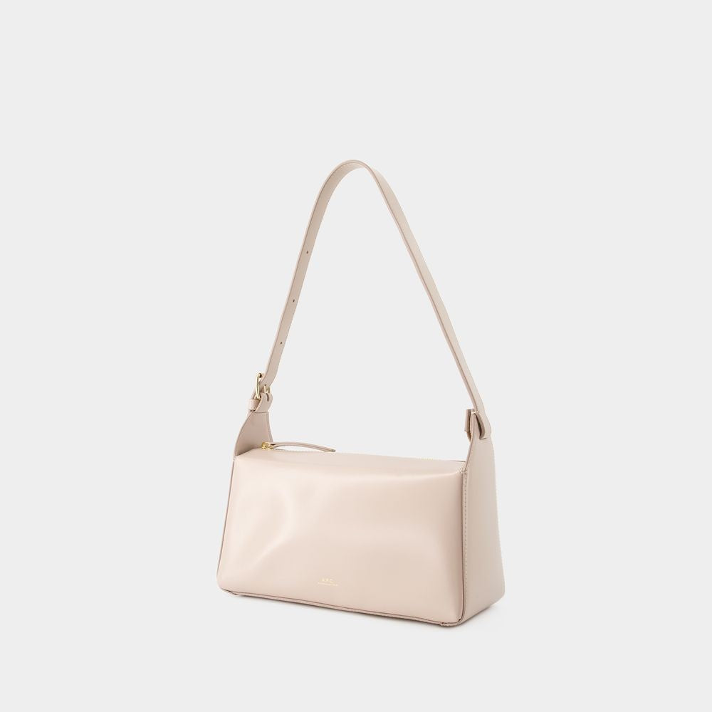 A.P.C. Virginie Baguette Bag - Leather - Moon Grey