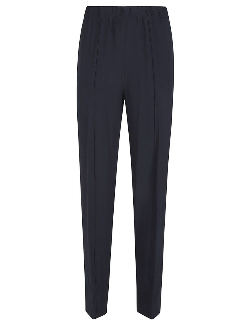 Fabiana Filippi Tapered Black Trousers With Elastic Waistband