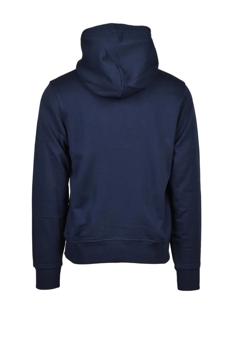 Diesel Blue Graphic Cotton Hoodie
