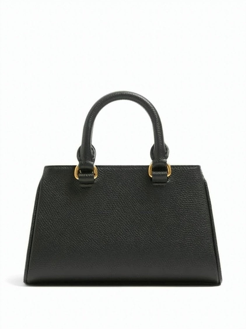 Valentino Garavani Textured Calf Leather Tote Bag With Signature Logo