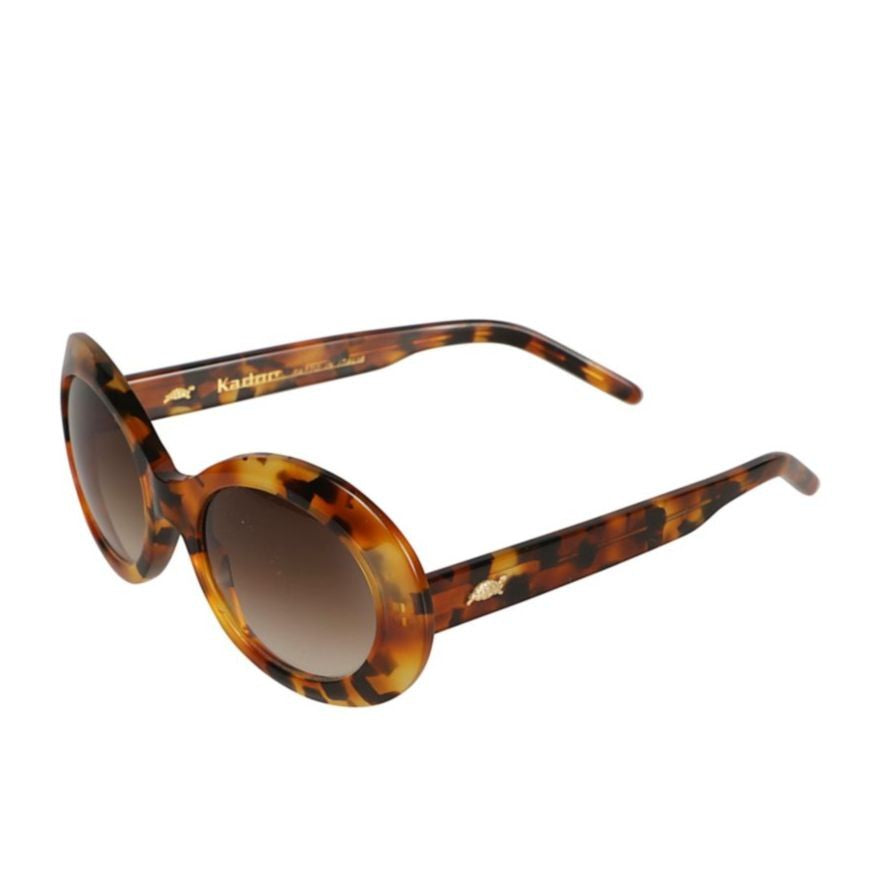 Kador Dolce Vita Tortoiseshell Oval Sunglasses With Gradient Lenses