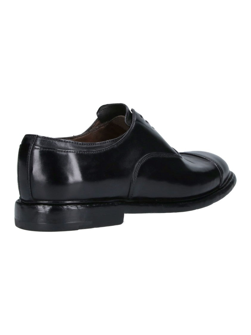Premiata Black Abner Worn-Effect Leather Derby Shoes