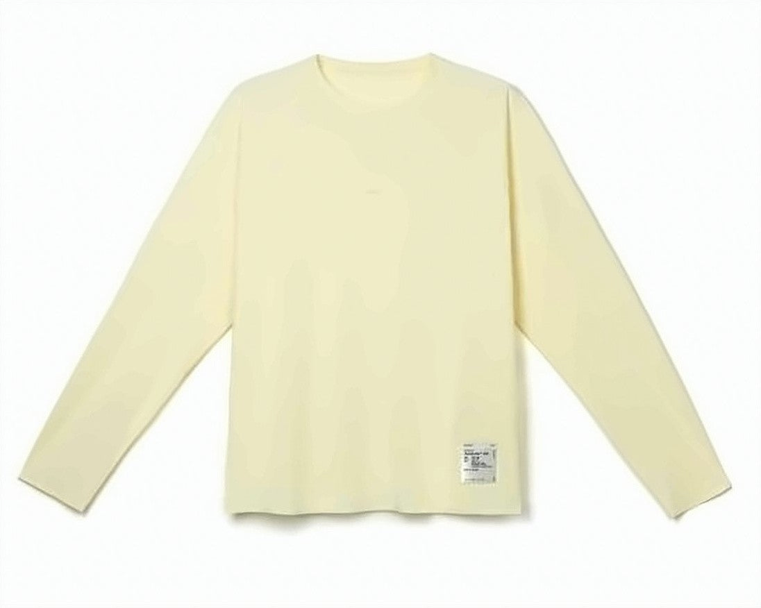 Satisfy Long-Sleeve Minimalist Top With Soft Texture