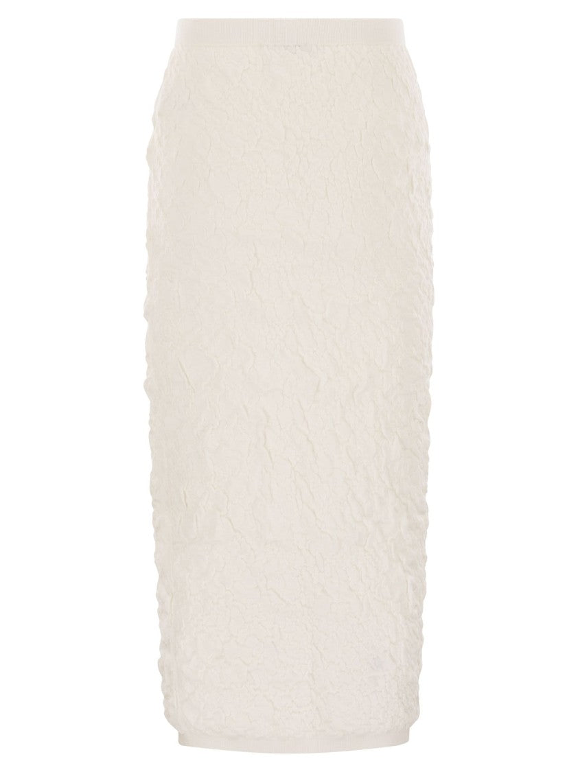 Fabiana Filippi Slim Skirt With Embossed Finish