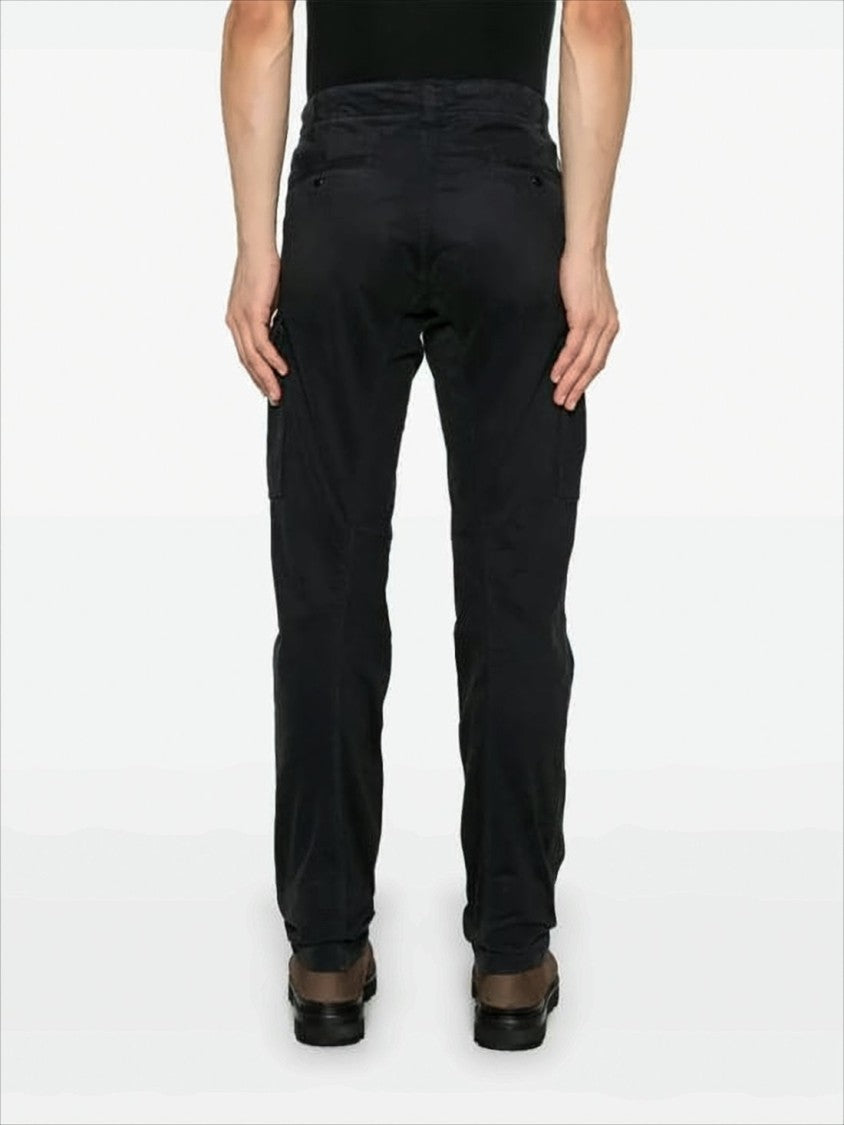 C.P. Company Straight Fit Pants With Cargo-Style Pockets And Matte Finish