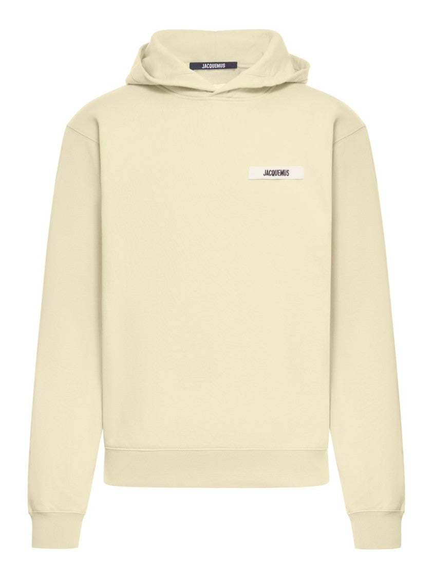Jacquemus Minimalist Light Beige Hoodie With Subtle Branding