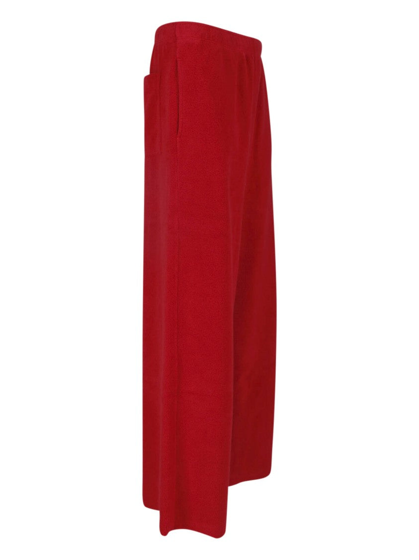 Mm6 By Maison Margiela Red Cotton Terry Straight-Leg Sweatpants