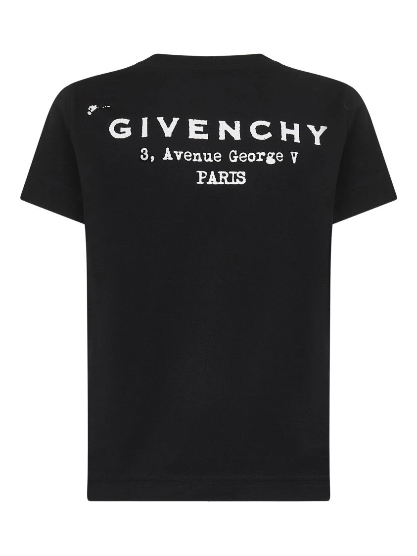 Givenchy Regular Boxy White Cotton Stamp T-Shirt