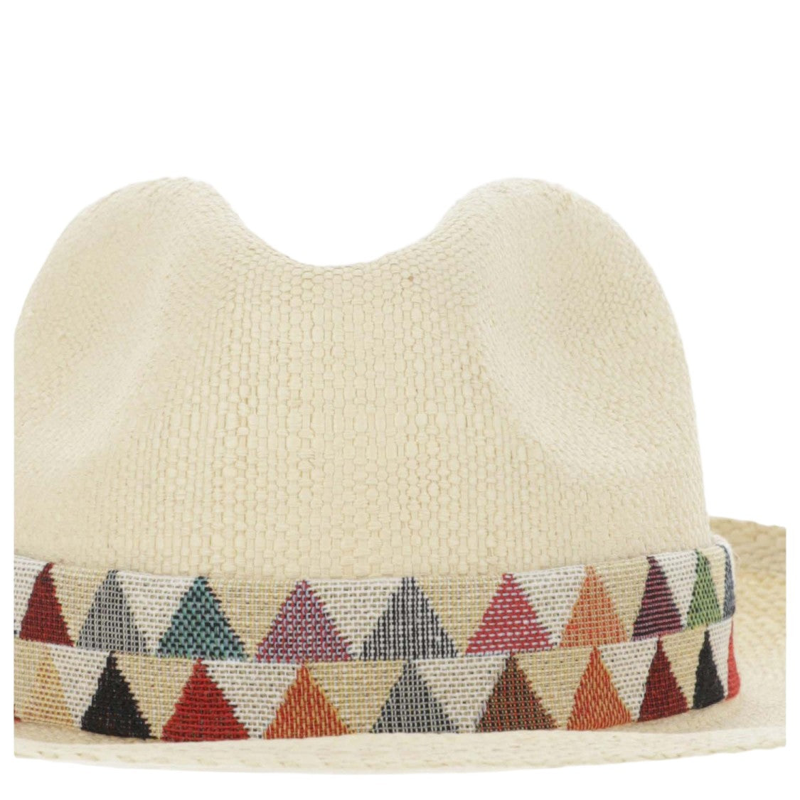 Alexia Alvarez De Toledo Panama Hat With Geometric Pattern