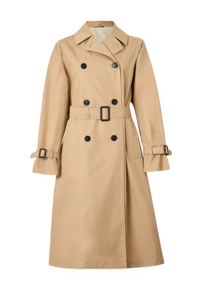 Max Mara Beige Cotton Blend Trench Coat