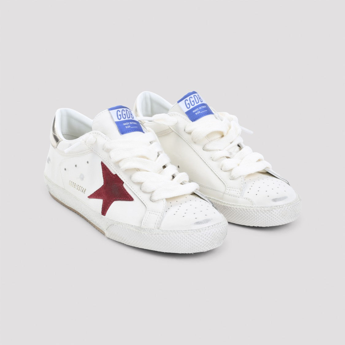 Golden Goose Low-Top Sneakers With Bold Red Star