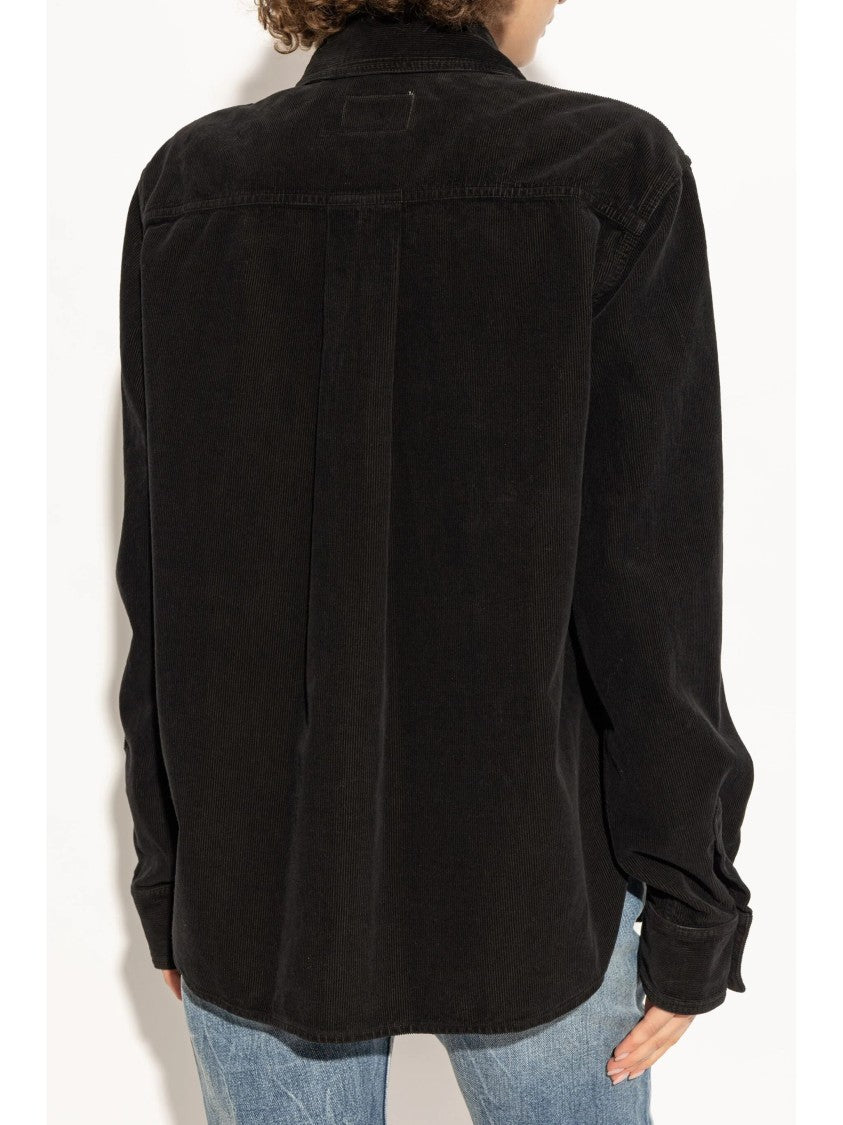 Saint Laurent Black Fall Overshirt Corduroy Shirt