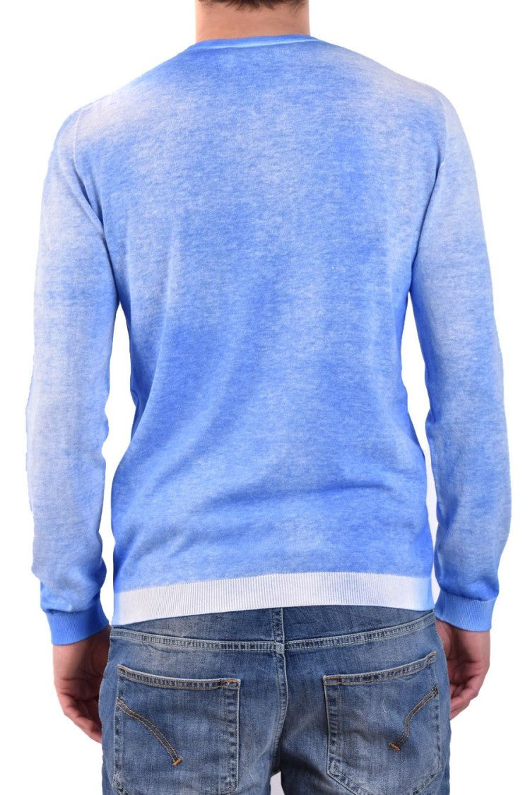 7.1 Sky Blue Gradient Knitwear Crew Neckline