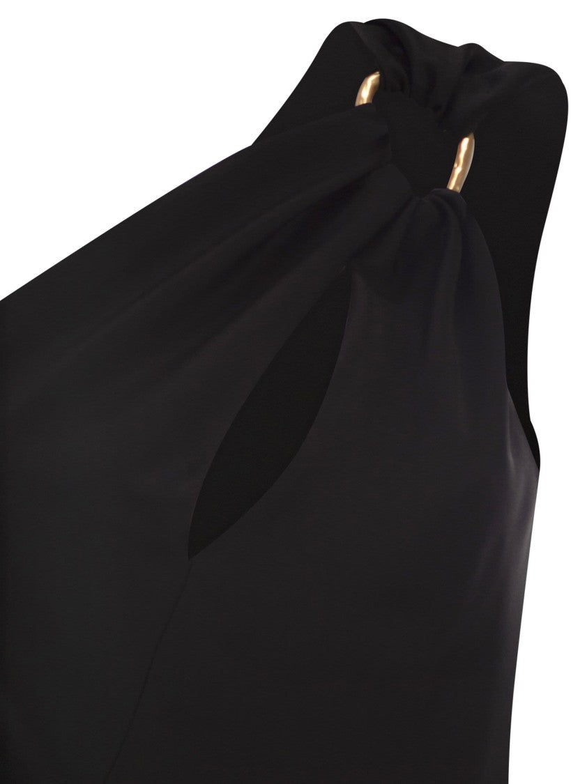 Max Mara Mseentrata - One-Shoulder Dress In Shiny Satin