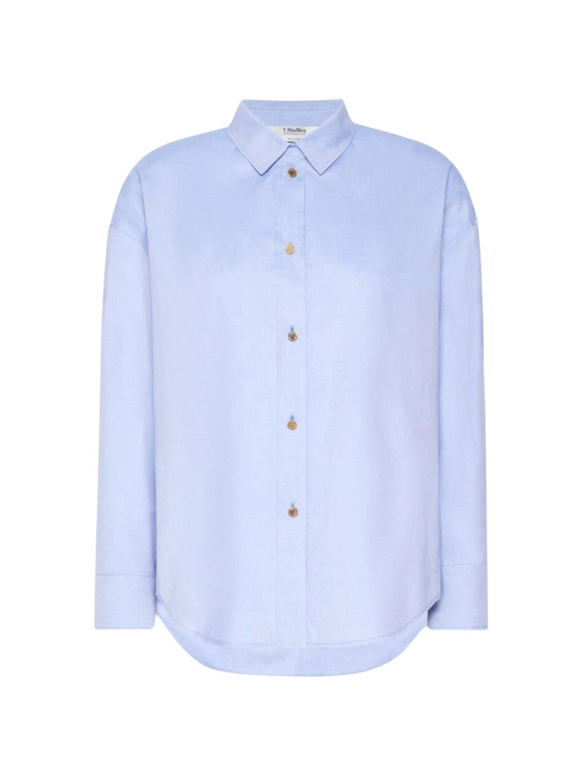 Max Mara White Volonta Cotton Flowing Classic Shirt