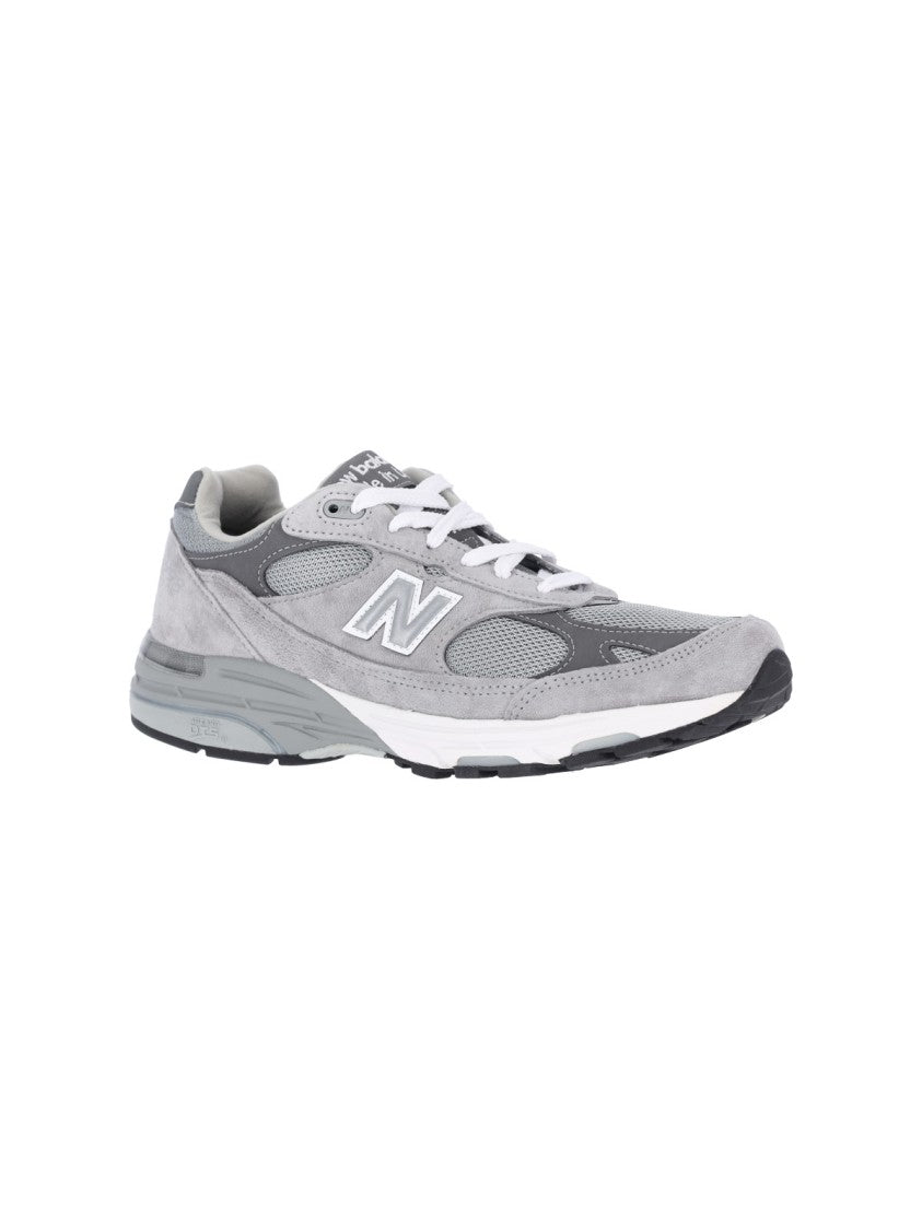 New Balance Grey 993 Suede Mesh Sneakers