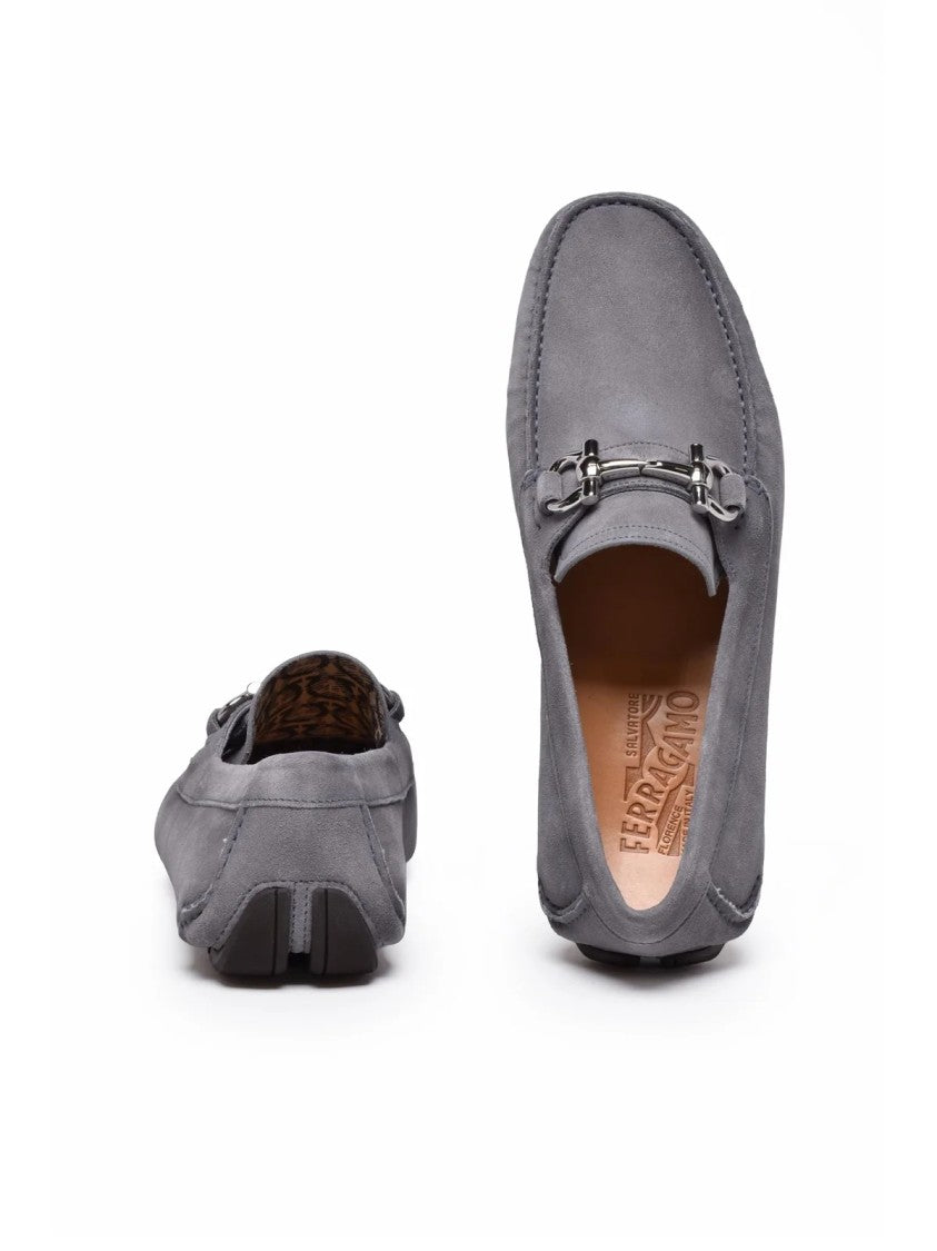 Salvatore Ferragamo Parigi Eco Suede Loafer - Grey