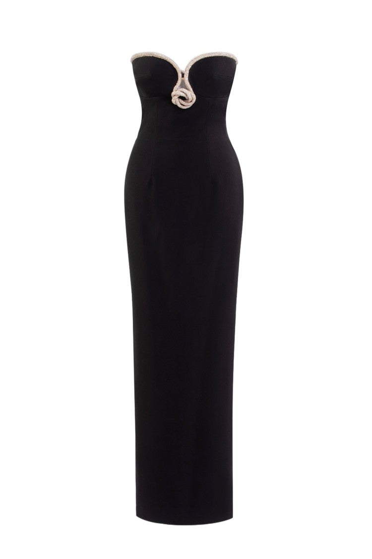 Saiid Kobeisy Strapless Dress With Crystal Embellishment