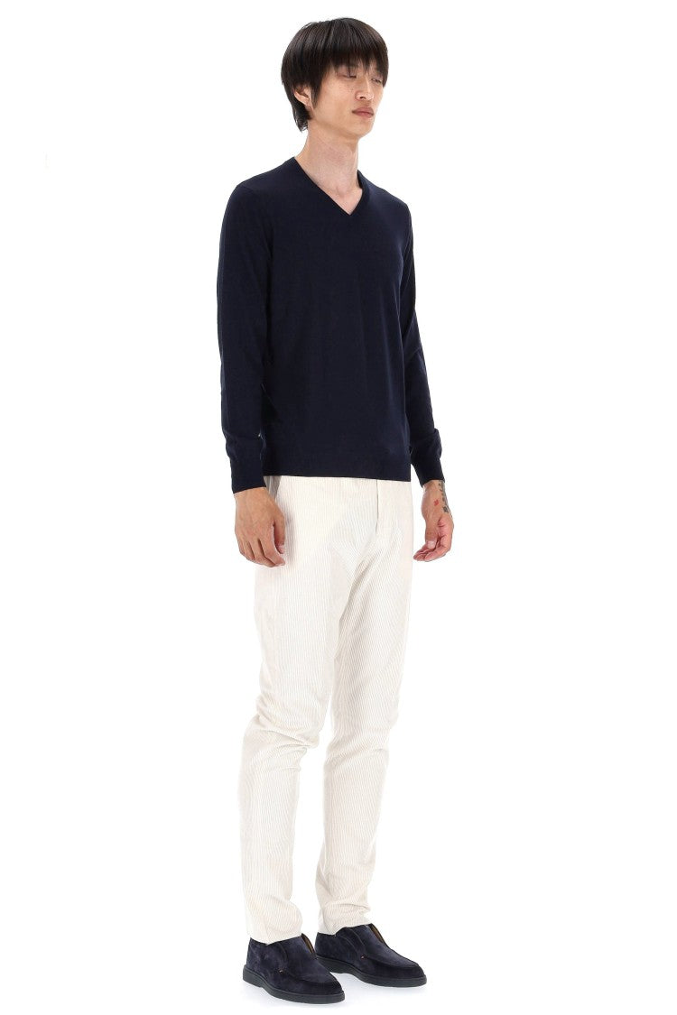 Drumohr Super 140’S Wool V-Neck Sweater