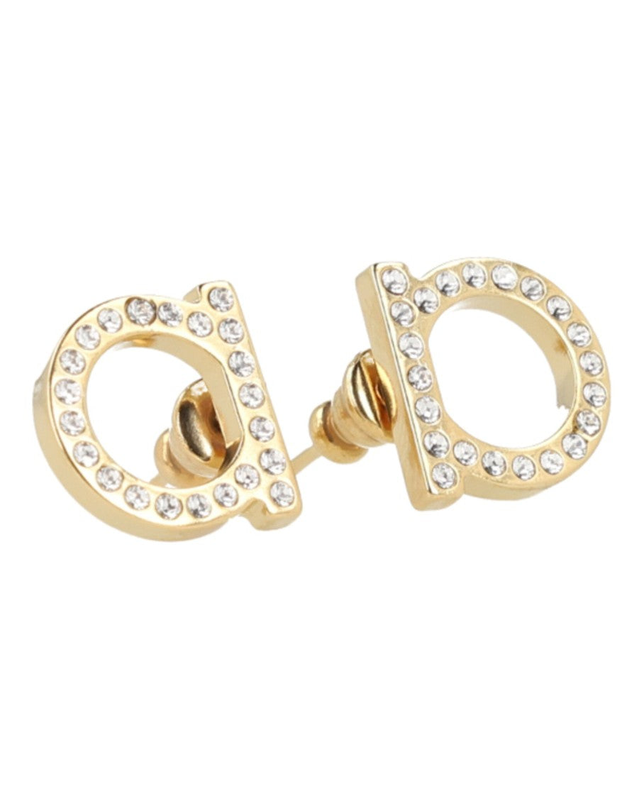 Ferragamo Crystal-Embellished Bijoux Earrings With Gold-Tone Hardware