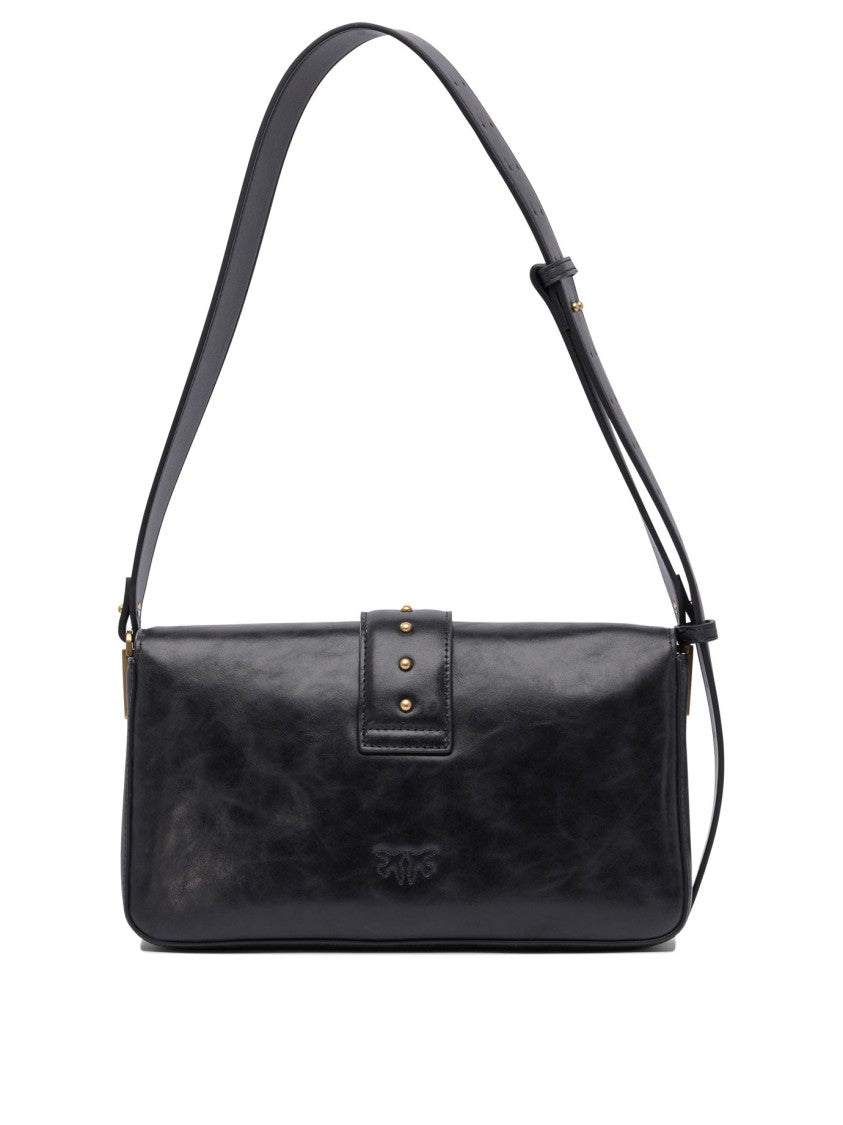 Pinko Rectangular Leather Crossbody Bag